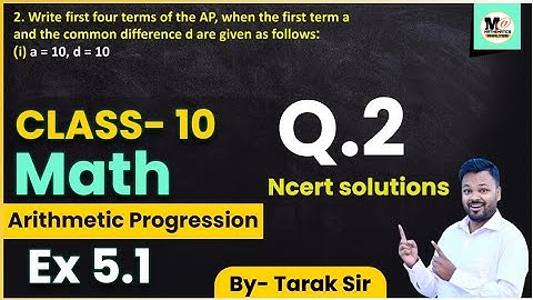 Class 10th Math Exercise 5.1 Question 2 | Ncert solutions |class 10 Ex 5.1 Q2|Arithmetic Progression