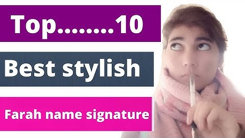 Farah name signature#easy tips of your own name signature#name signature with arooj