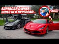 SCARING NEW FERRARI OWNER WITH THE PAGANI HUAYRA! *supercar owner's reaction to a hypercar*