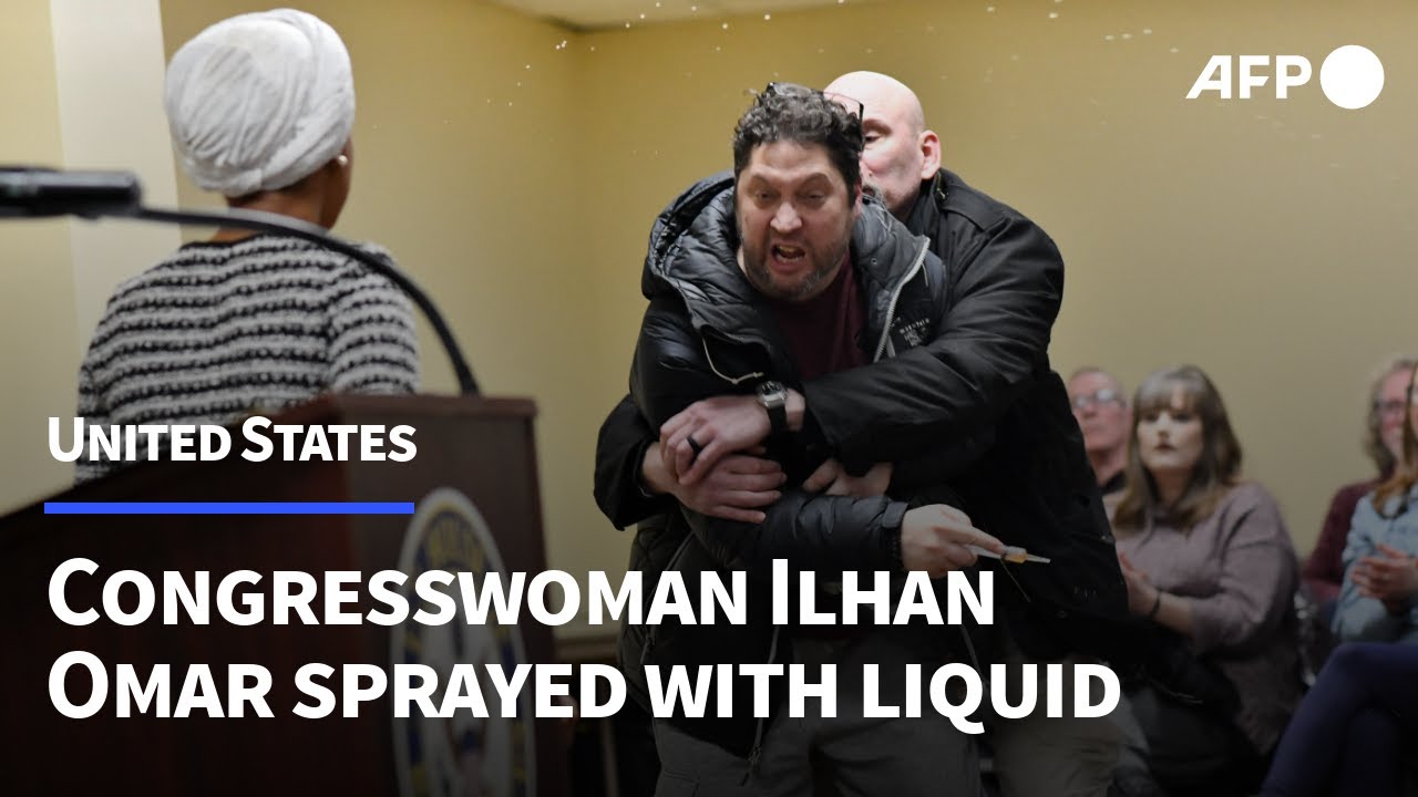 US Congresswoman Ilhan Omar sprayed with substance during speech | AFP