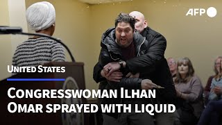 Us Congresswoman Ilhan Omar Sprayed With Substance During Speech Afp