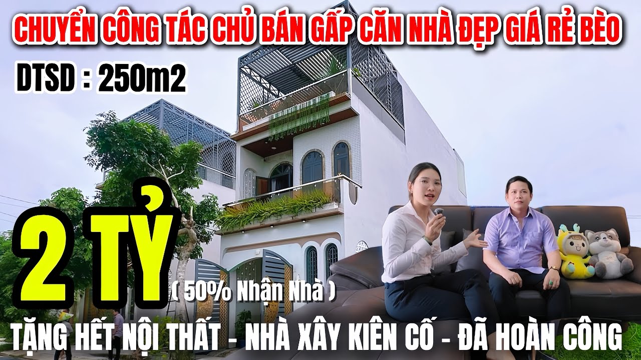 NHÀ NGỘP CÁT TƯỜNG PHÚ SINH MỚI NHẤT 2 lầu DTSD 250m2 , SHR tặng full nội thất , nhà tự xây kiên cố