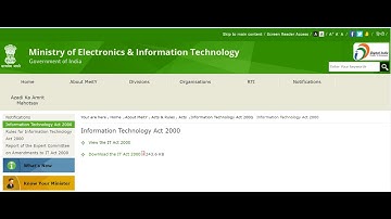 Information Technology Act 2000: An Introduction