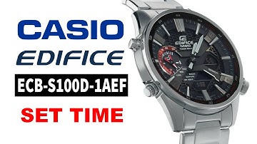 How to set time on Casio Edifice ECB-S100D-1AEF 4K