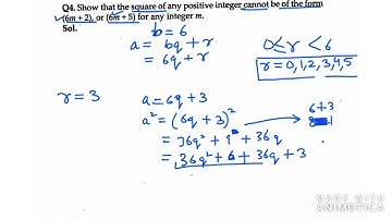 Ex 1.3 Q4 NCERT Exemplar Class 10||Show that the square of any positive integer cannot be of