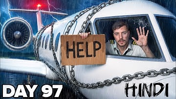 Survive 100 Days Trapped In A Private Jet In Hindi | Mr Beast New Hindi Video | @MrBeast in Hindi 