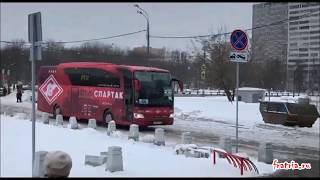 Красно-белая трибуна на матче "Локомотив" - "Спартак"