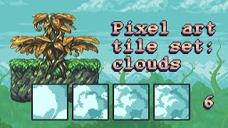 Pixel art tile set workflow part 6: clouds (background layers pt. 2)