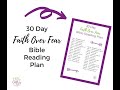 30 Day Faith Over Fear Bible Reading Plan