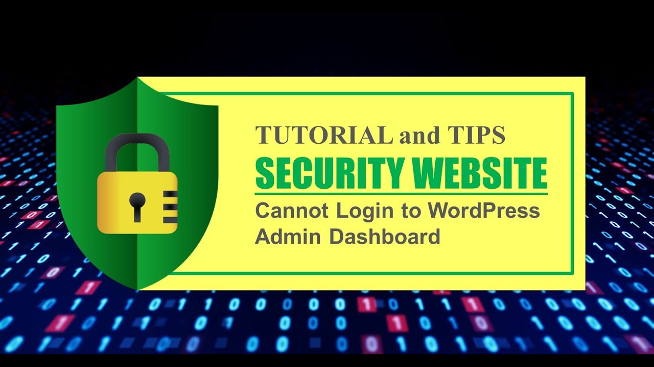 Solution Cannot Login to WordPress Admin Dashboard - YouTube