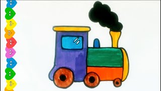 Çok Kolay Tren Nasıl Çizilir ? How To Draw Easy Train? Hoe Een Eenvoudige Trein Te Tekenen?