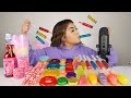 i Tried ASMR..Jello Shooter, Jello Donut, Giant Sprinkle Marshmallow, Cotton Candy MUKBANG 먹방