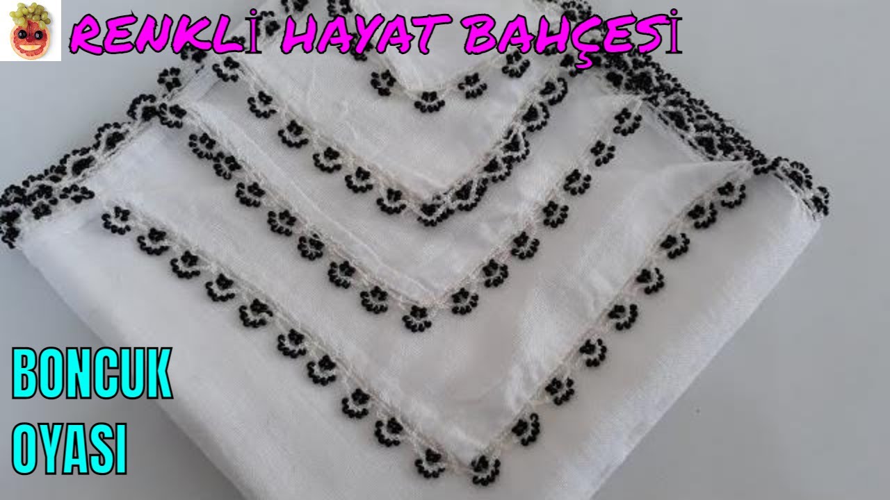 Kolay Boncuk Oyası / Anlatımlı Yapılışı -  Örgü Dantel Oya El İşi
