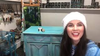 Furniture Makeover in Rustic Turquoise