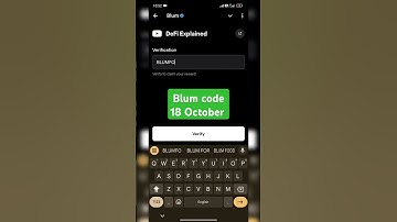 DeFi Explained code ✅ | Blum code 18 October ✅ #blum #blumcode