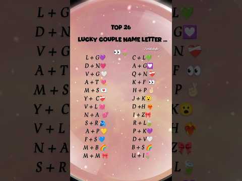Lucky Couple Name Letter Find Your Name Letter 
