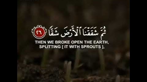 آيات من سورة عبس للقارئ عبدالله العويني