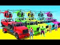 Homem-Aranha Parkour com Limusines Tratores Motos Ônibus Carros na pista de obstáculos - Gta Stream