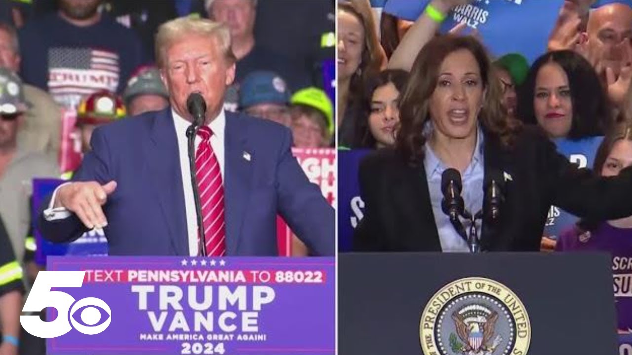 Harris and Trump ramp up campaigns as election approaches - YouTube