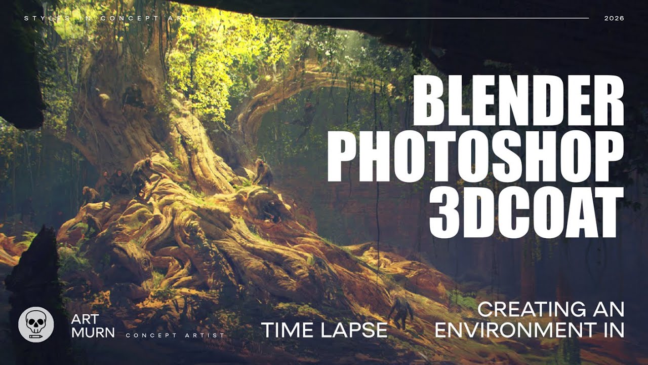 Blender Environment Concept Art | Fantasy Forest - Timelapse (Blender ...