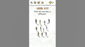 Brain challenge level 317 Find the one who is different, Solution Walkthrough