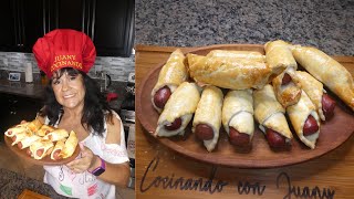 SALCHICHA C/MASA DE HOJALDRE/CHAPARRITAS CON SOLO 2 INGREDIENTES /SAUSAGE WITH PUFF PASTRY