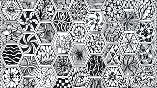 Zentangle Patterns For beginners | Doodle Patterns | easy zen-doodle patterns