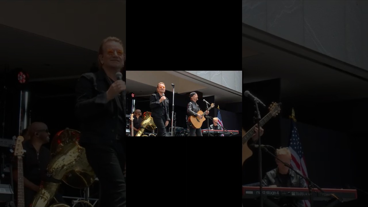 Bono, The Edge & Jacknife Lee at the Obama Presidential Center opening @ObamaFoundation