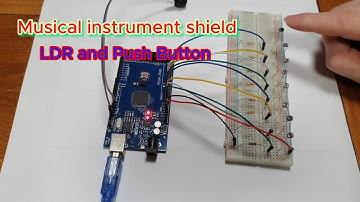 Musical instrument shiel LDR and Push Button using Arduino Project