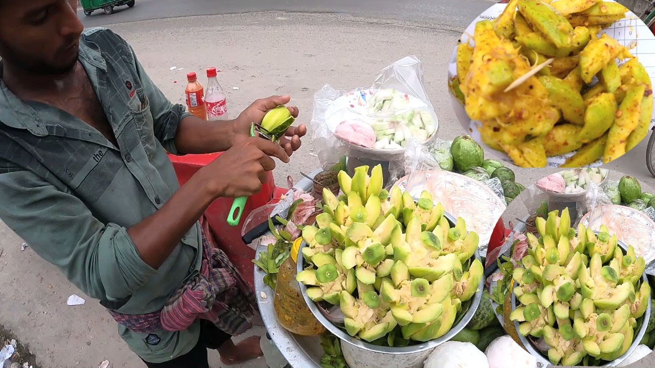 This Boy Sells Extremely Healthy Fruits Tasty Masala Ambarella/Amra! Extreme Knife Skills! | 