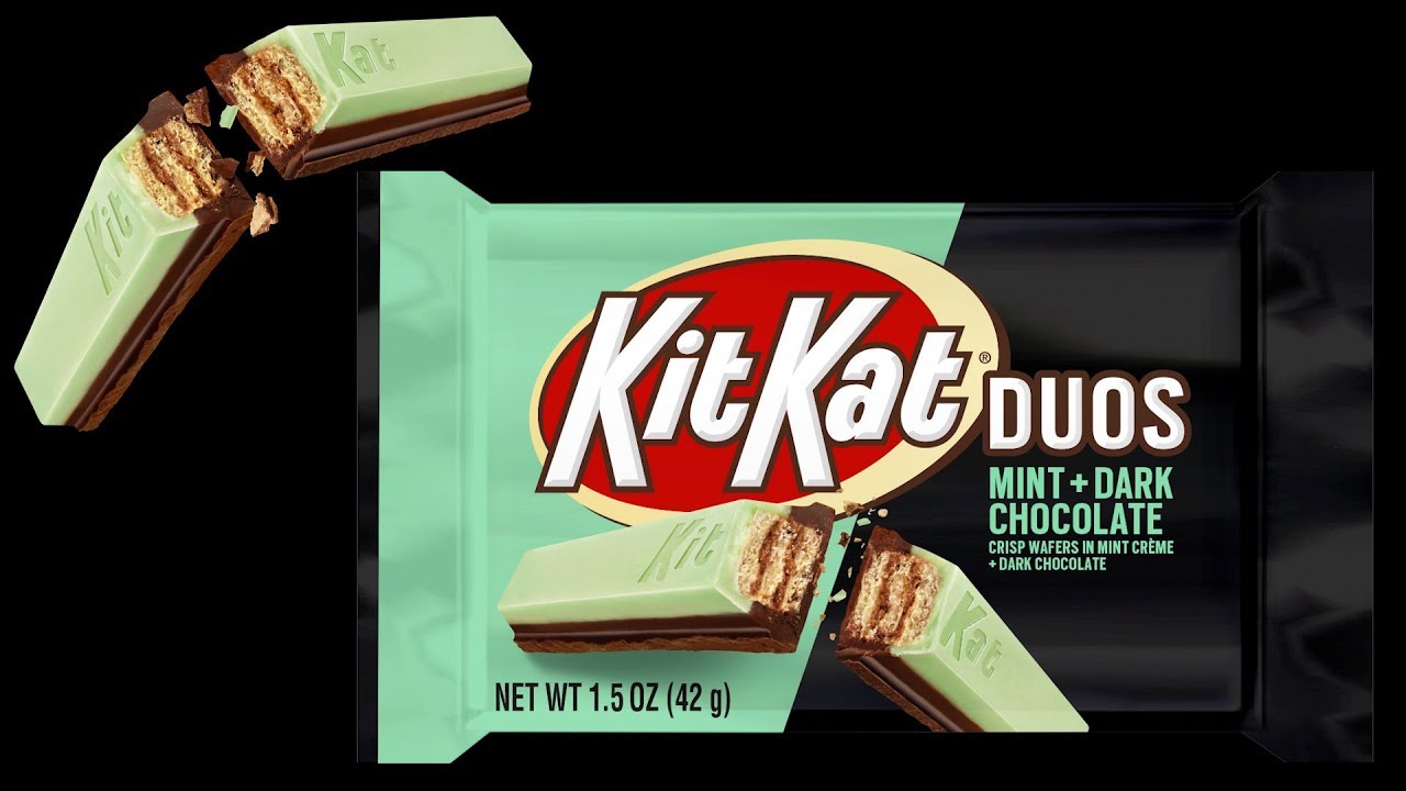 Break me off a piece of that Kit Kat bar that tastes like a chocolate  frosted doughnut 