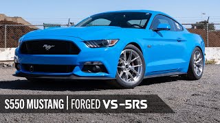 Ford S550 Mustang in Grabber Blue on Apex VS-5RS Forged Wheels