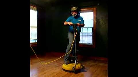 Riding the floor buffer