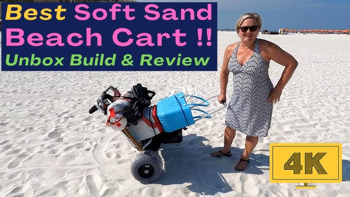 VEVOR Beach Carts for the Sand, w/ 12 TPU Balloon Wheels, 165Lbs Loading  Capacity Folding Sand Cart & 33.1'' to 51.6'' Adjustable Height, Heavy Duty  Aviation Aluminum Cart for Picnic, Fishing, Beach 