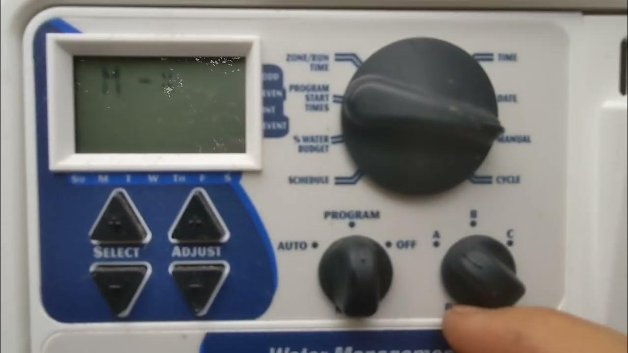 basic control settings for the signature water management EZ pro 8300