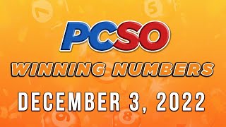 P49M Jackpot Grand Lotto 6/55, 2D, 3D, 6D and Lotto 6/42 | December 3, 2022