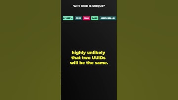 Why UUID is unique?