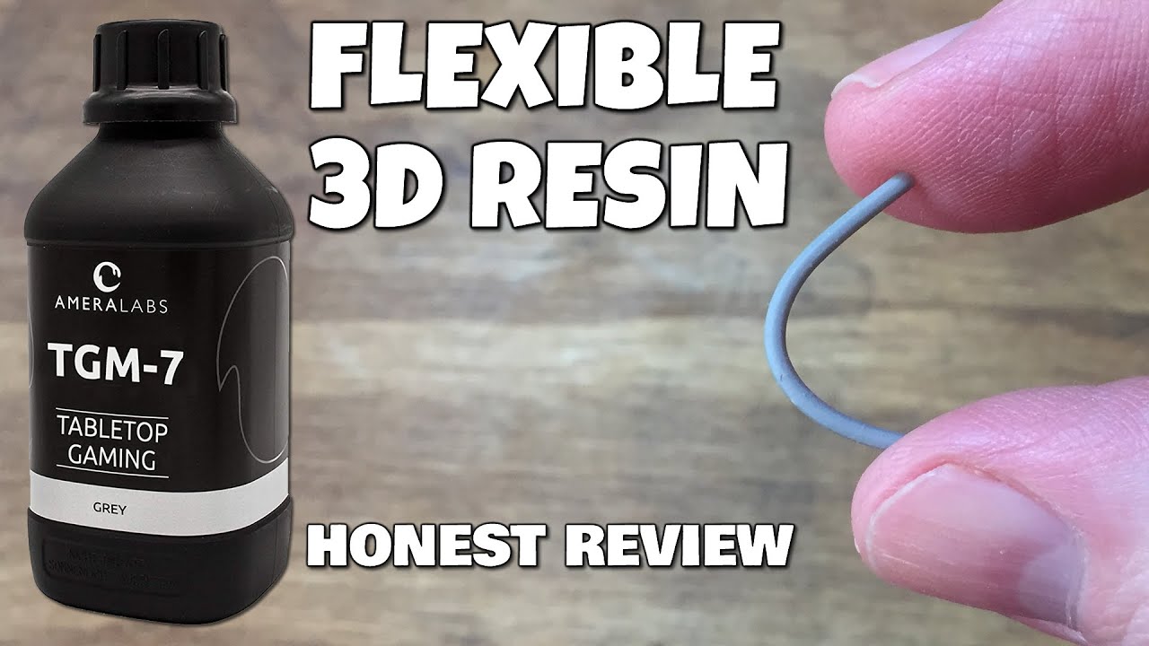 Flexible 3D printing resin - AmeraLabs TGM7 - HONEST review by VOGMAN 