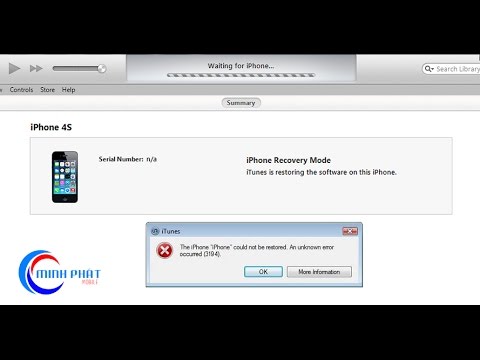 Video Fix lỗi 3194 and 53 khi Restore iphone ở ios 4, ios 5,... - youtube