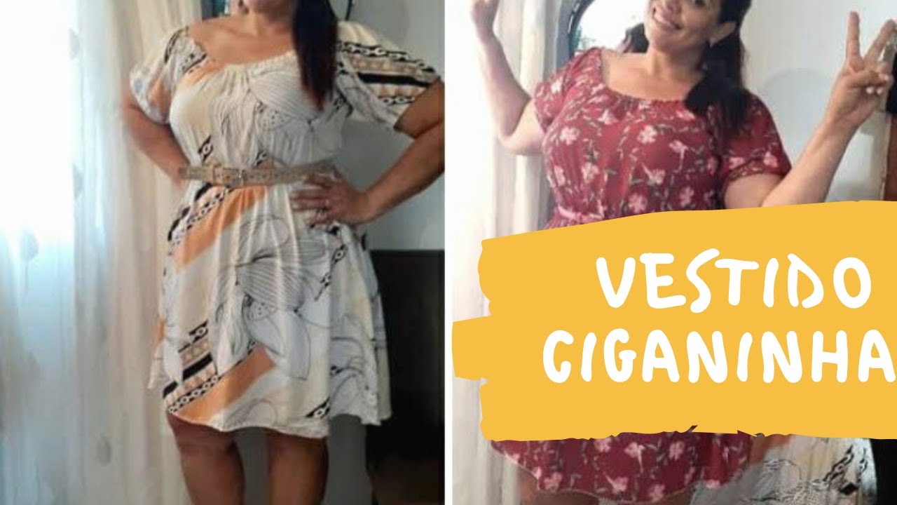 Vestido  Plus size mais fácil do mundo, ciganinha sem molde.