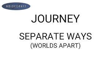Journey - Separate Ways (Worlds Apart) Drum Score