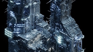 MagicaVoxel Sci-Fi Megastructure