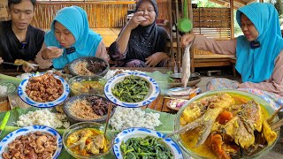 Masak Ikan Bandeng Kuah.. Campur Tumis Kluwak Fermentasi, Genjer Sambel Kacang, Nikmatnya Poll..