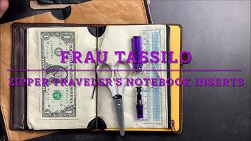 FRAU TASSILO: Zipper Travelers Notebook Insert | Wallet Insert | TN Storage