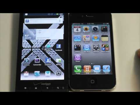 Video: Perbedaan Antara Motorola Droid X2 Dan Apple IPhone 4