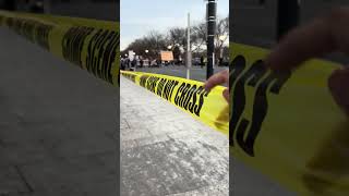 Surrounding the White House with crime scene tape, December 13, 2025