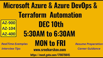 Azure Administration With Terraform and Azure DevOps | Terraform | Git |Azure DevOps | Real Time