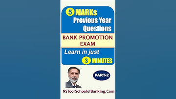 Bank Promn Exam - 5 MCQs - 5 Marks - Learn in 3 minutes from N S Toor (Part-2)