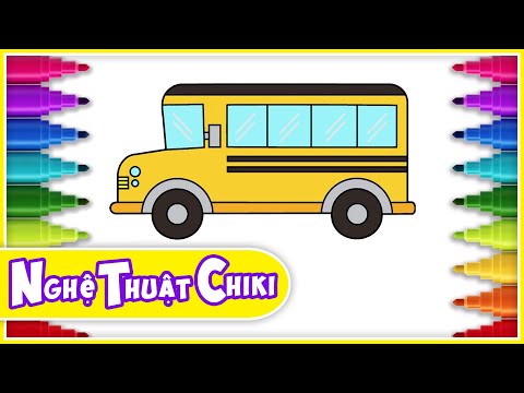 Xe buýt đồ chơi cho bé vẽ và tô màu | How to draw bus | Dạy bé tô màu | Nghệ thuật Chiki Xe buýt đồ chơi cho bé vẽ và tô màu | How to draw bus | Dạy bé tô màu | Nghệ thuật Chiki