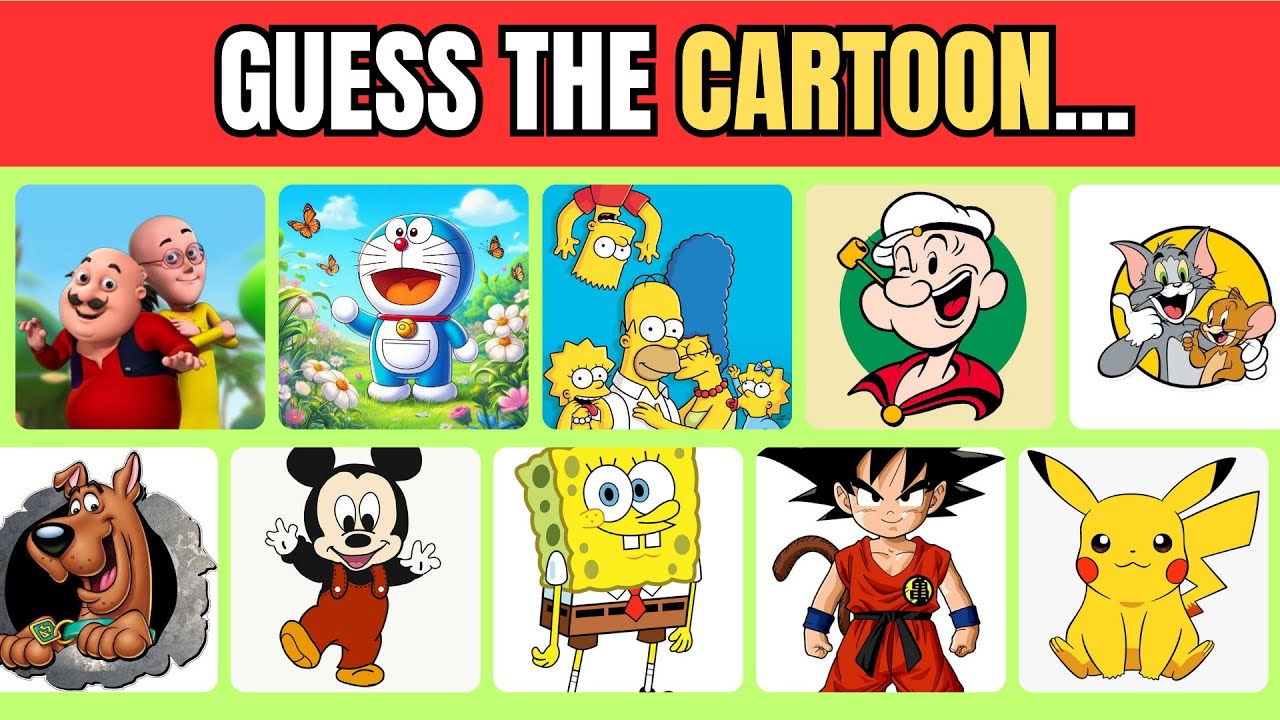 🎥 Guess The Cartoons! 🧐✨ | Can You Name Them All? 🤔🎉